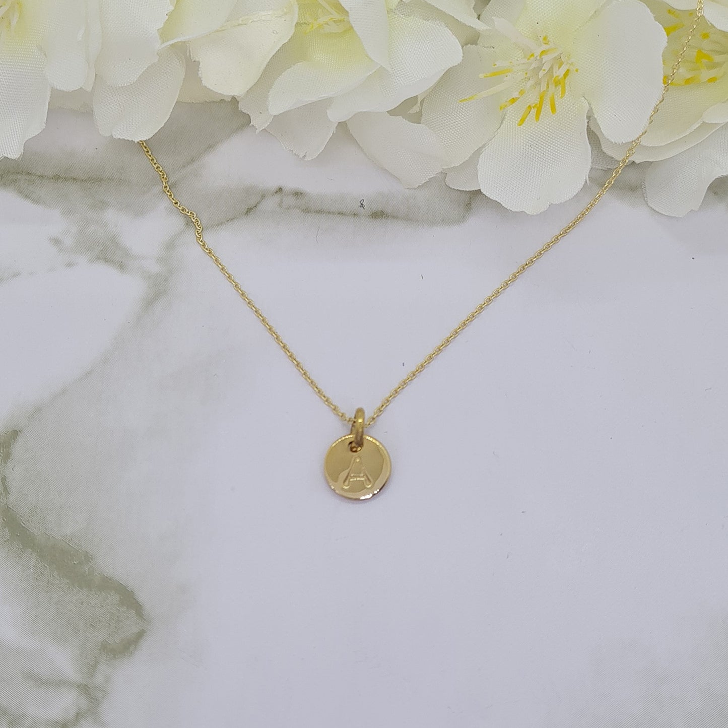 Handcrafted Mini Letterlik Signet Pendant Yellow Gold plated brass medallion
