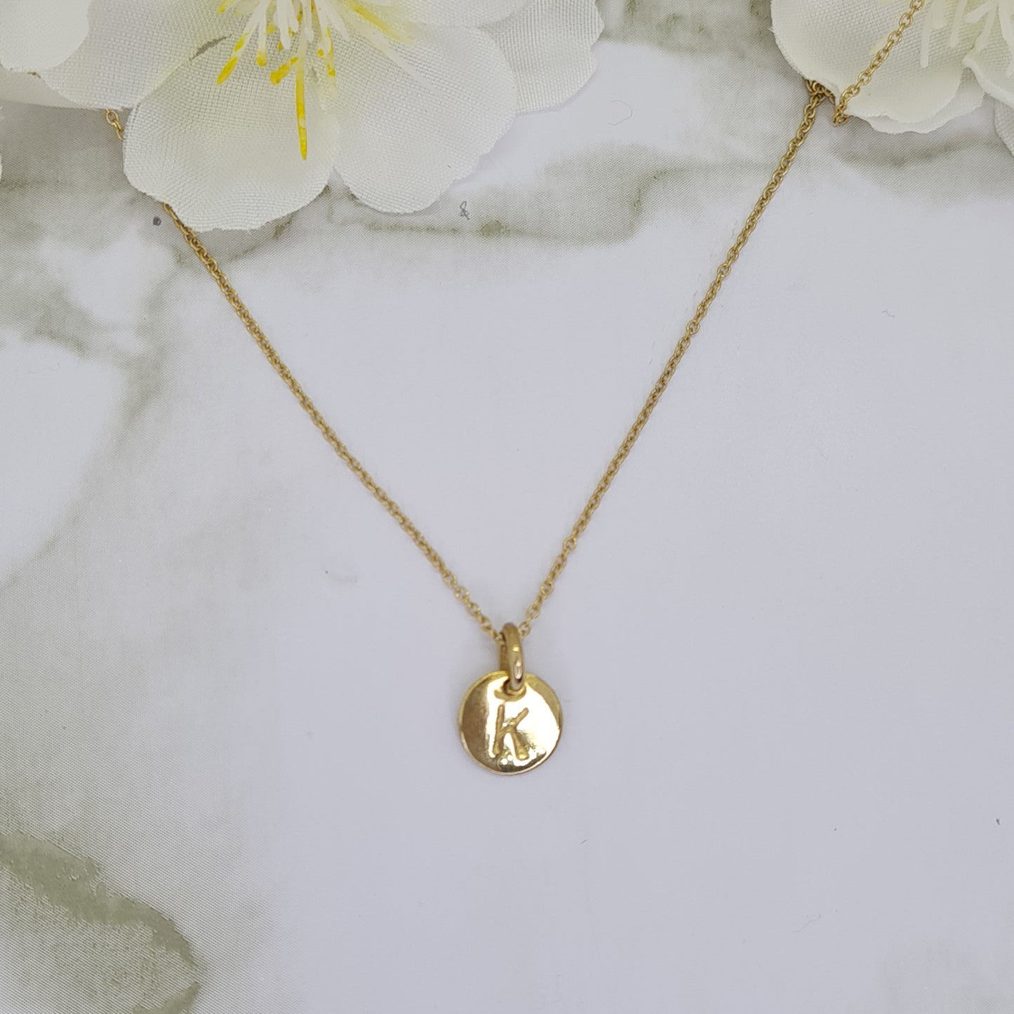 Handcrafted Mini Letterlik Signet Pendant Yellow Gold plated brass medallion