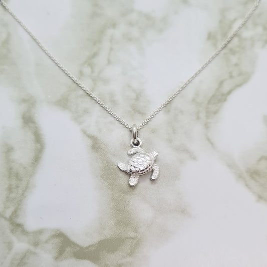 Handcrafted Sterling Silver Sea Turtle Necklace