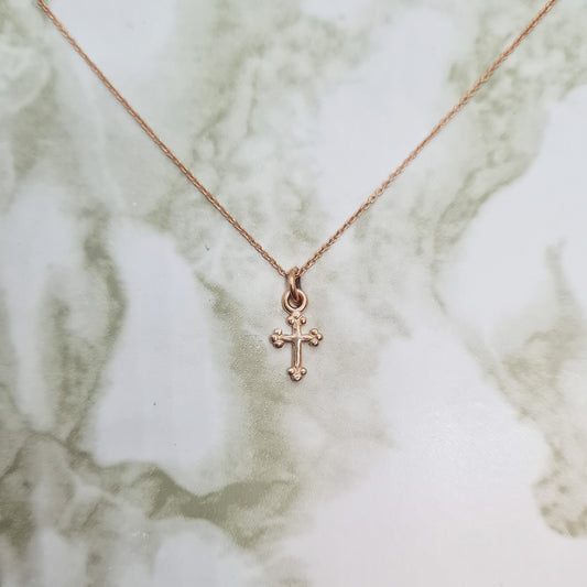 Handcrafted Rose Gold Cross