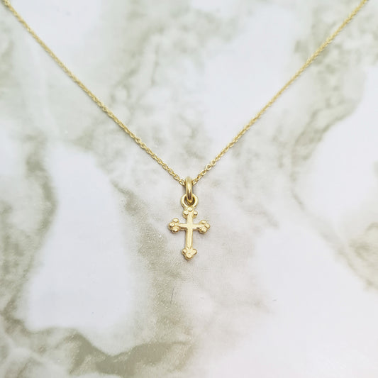 Handcrafted Yellow Gold Cross