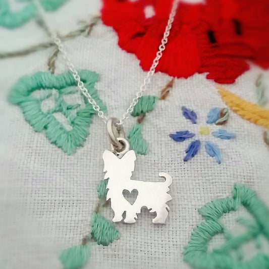 Handcrafted Sterling Silver Yorkie Necklace