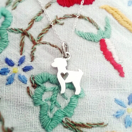 Handcrafted Sterling Silver Poodle Necklace