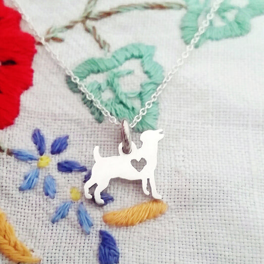 Handcrafted Sterling Silver Jack Russel Necklace