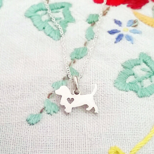 Handcrafted Sterling Silver Basset Necklace