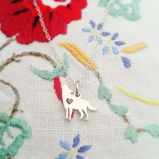 Handcrafted Sterling Silver Husky Necklace