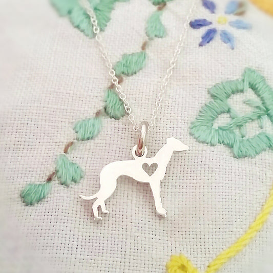 Handcrafted Sterling Silver Whippet Necklace