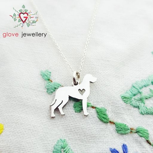 Handcrafted Sterling Silver Great Dane Necklace
