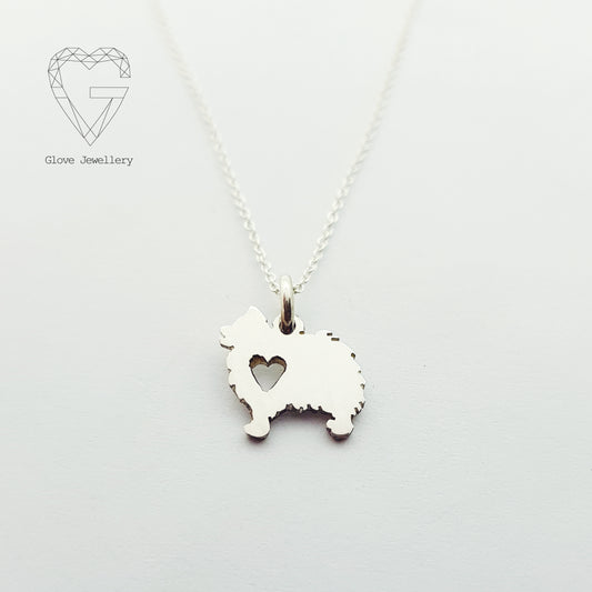 Handcrafted Sterling Silver Pomeranian Necklace