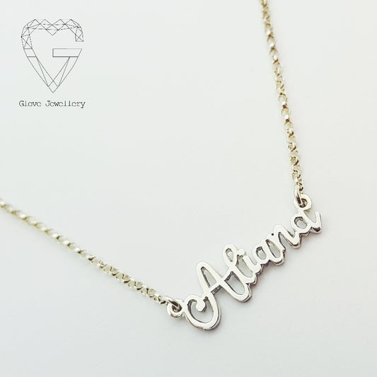 Handcrafted Sterling Silver Name Necklace