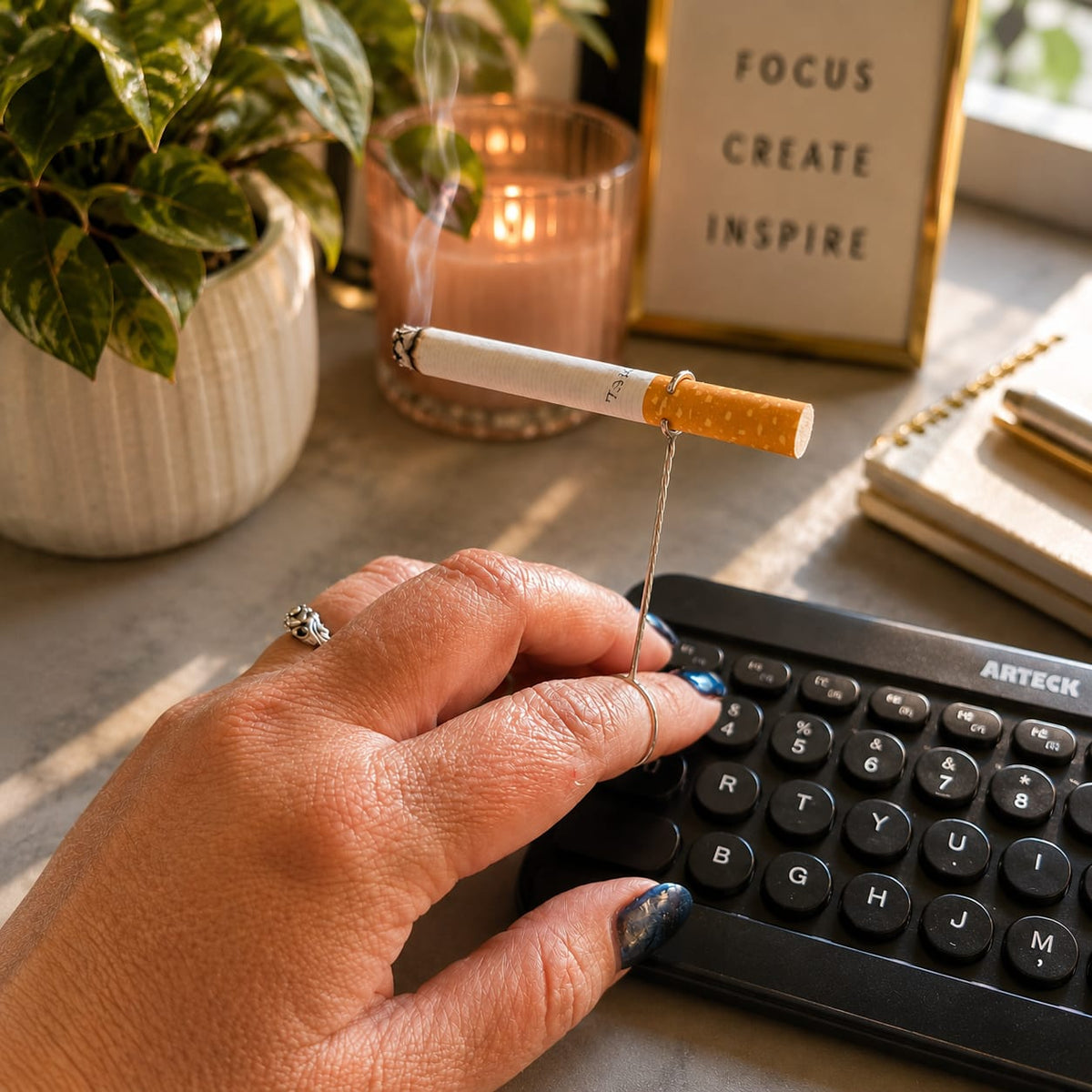 Hands-Free Smoking Ring