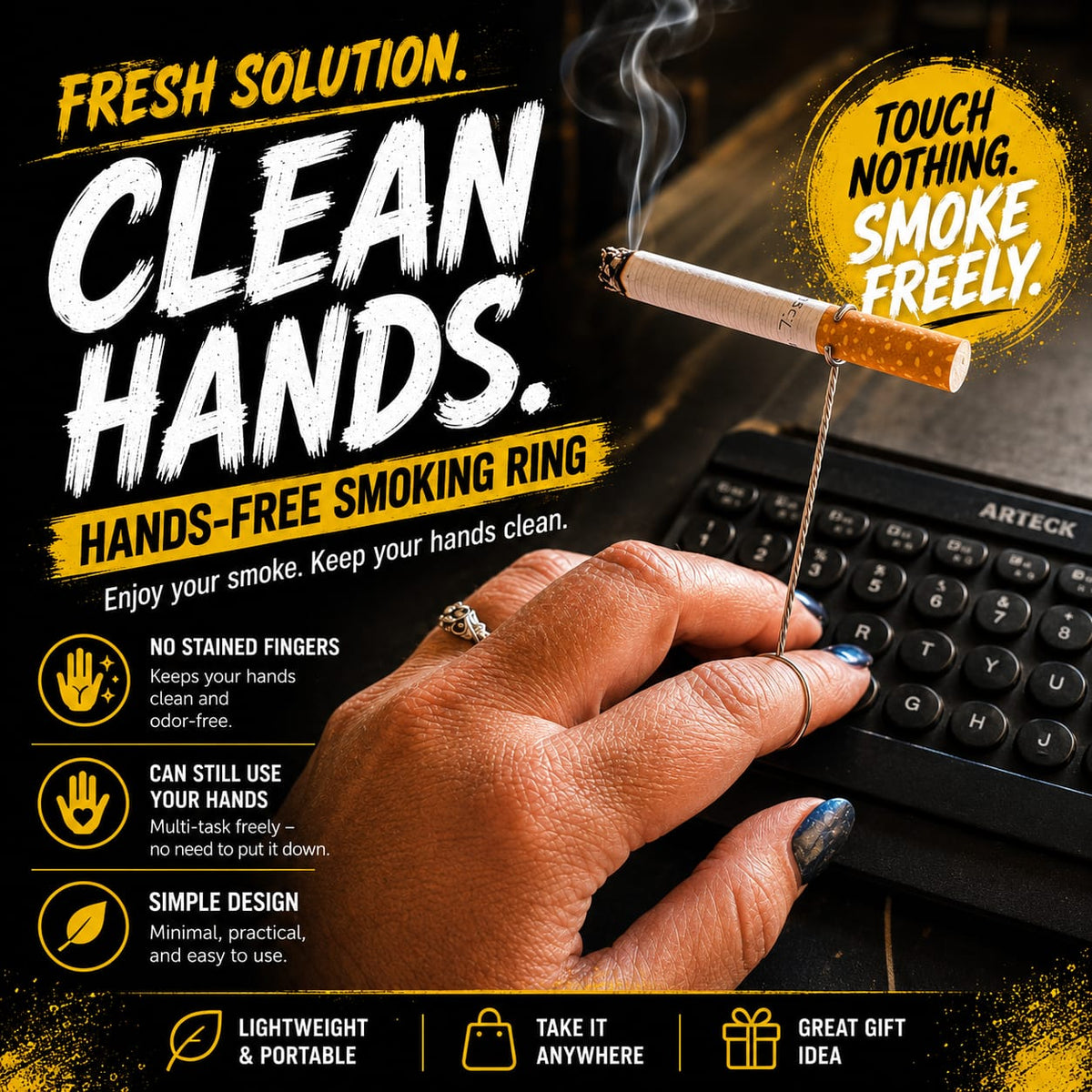 Hands-Free Smoking Ring