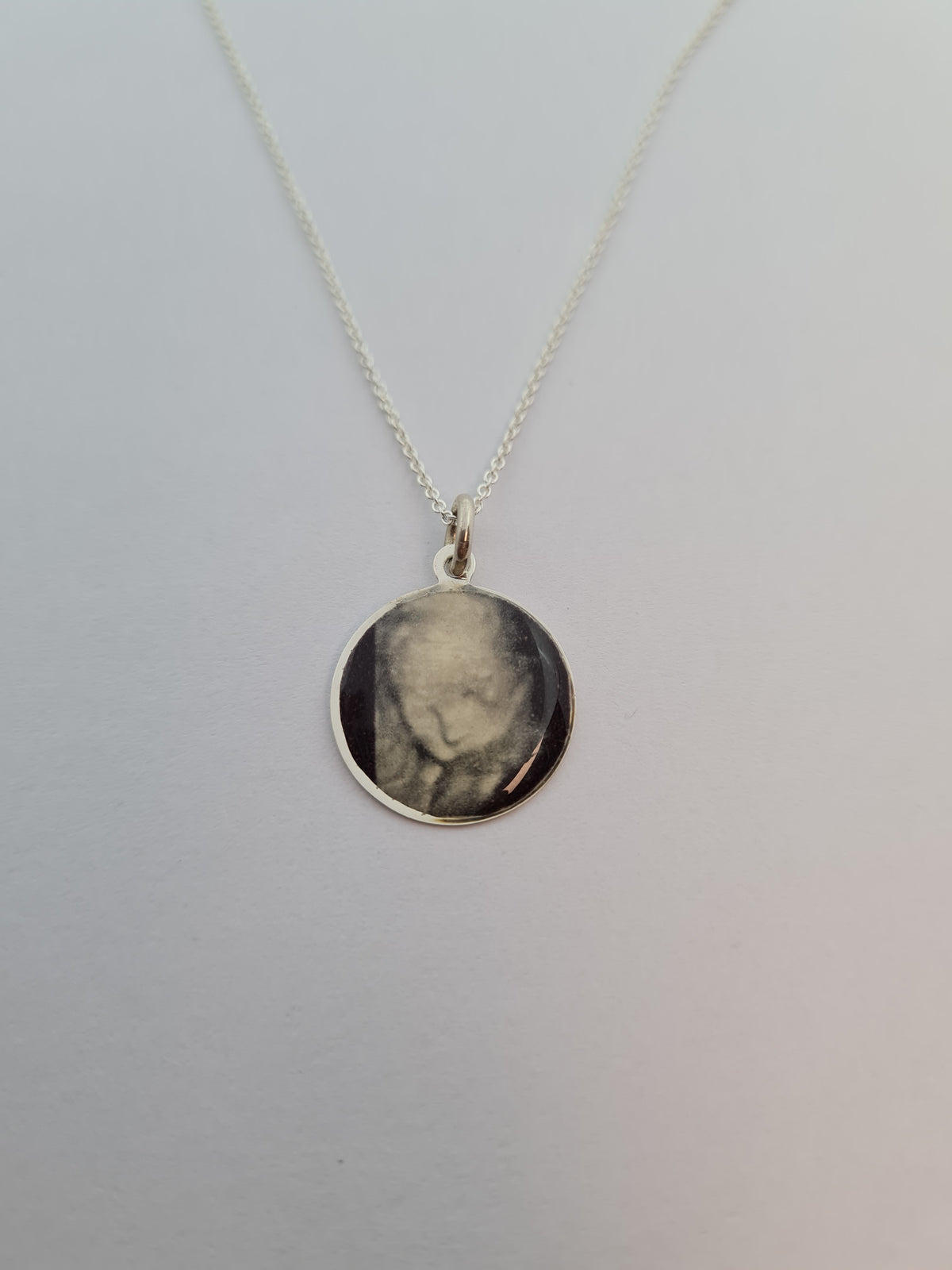 Handcrafted Sterling Silver Custom Picture Disc Necklace