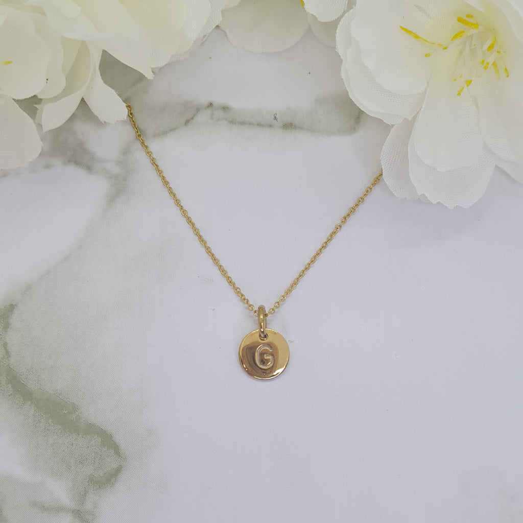 Handcrafted Mini Letterlik Signet Pendant Yellow Gold plated brass medallion
