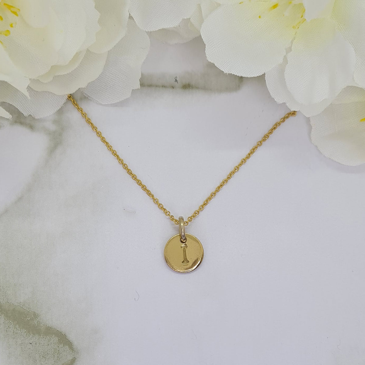 Handcrafted Mini Letterlik Signet Pendant Yellow Gold plated brass medallion