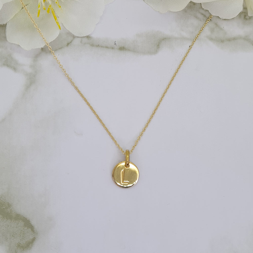 Handcrafted Mini Letterlik Signet Pendant Yellow Gold plated brass medallion