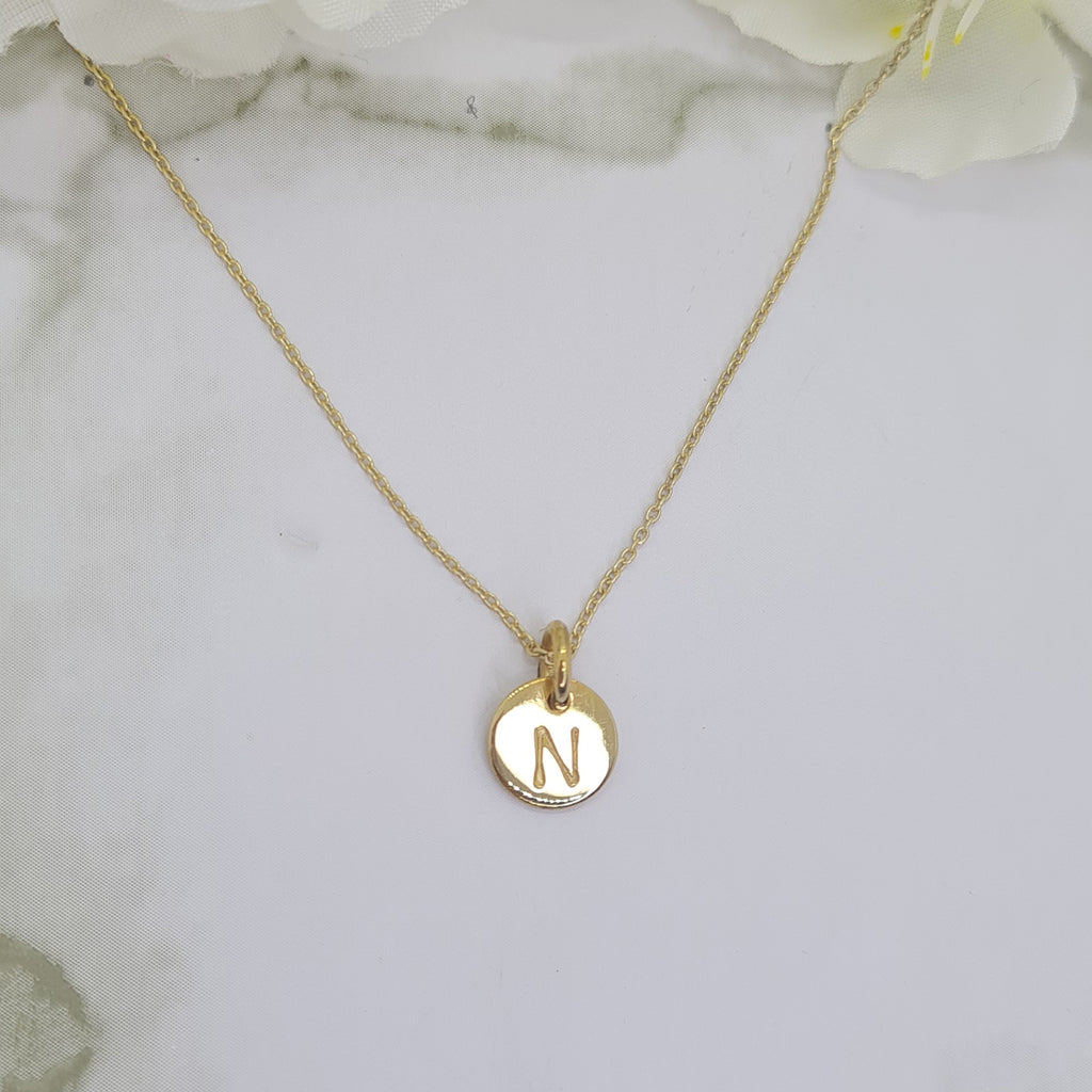 Handcrafted Mini Letterlik Signet Pendant Yellow Gold plated brass medallion