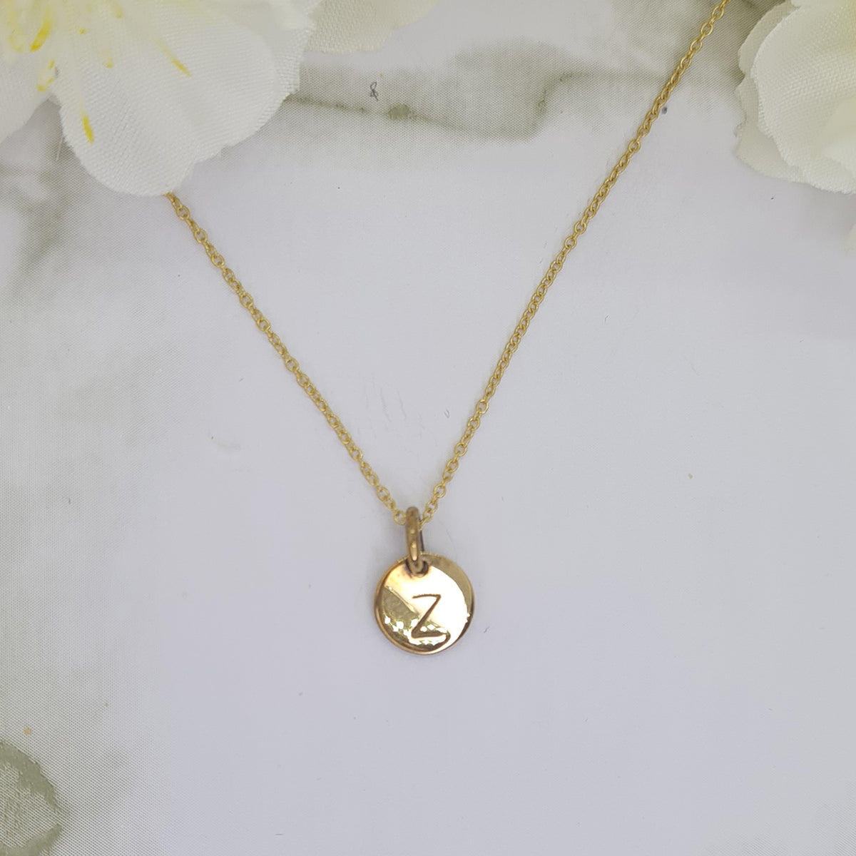 Handcrafted Mini Letterlik Signet Pendant Yellow Gold plated brass medallion