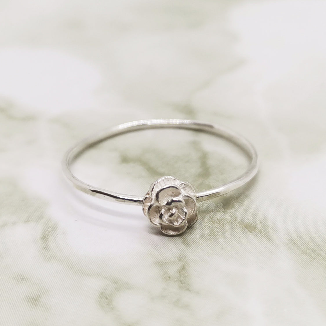Handcrafted Sterling Silver Rose Ring