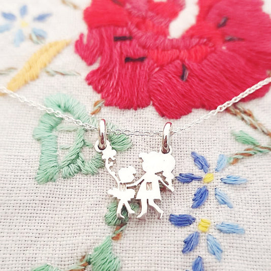 Handcrafted Sterling Silver Family of 2 Necklace