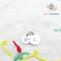 Handcrafted Sterling Silver Double Signet Disc with Heart Charm Necklace
