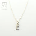 Handcrafted Sterling Silver Single Bunting Initial Necklace
