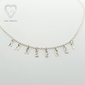 Handcrafted Sterling Silver 8 Bunting Initials Necklace