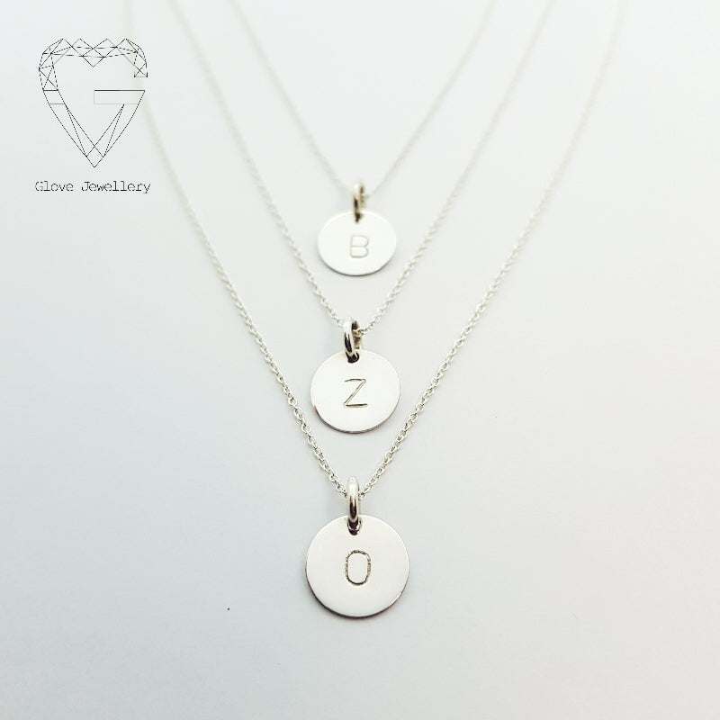 Handcrafted 3 x 12mm Signet Discs Layered Necklace Sterling Silver